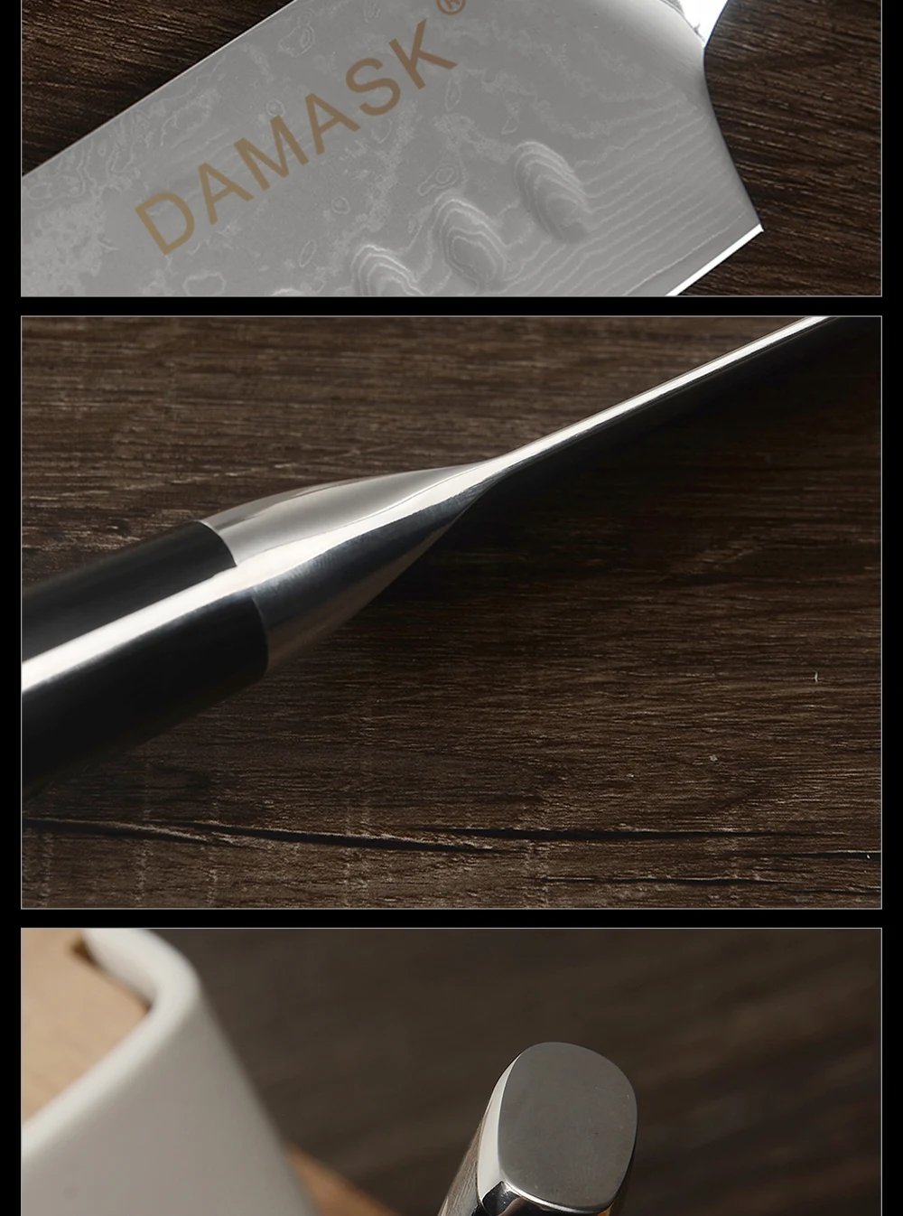 Дамасский набор ножей из дамасской стали кухонные ножи японский нож шеф-повара VG10 Дамасская сталь 67 слоистые лезвия резак сантоку кухонные ножи