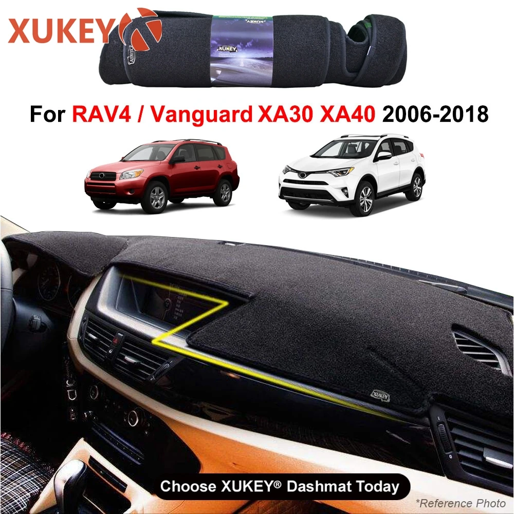 

For Toyota RAV4 Vanguard XA30 XA40 2006 - 2018 Dashmat Dashboard Cover Dash Mat Protective Sheet Carpet Styling 2007 2008 2009