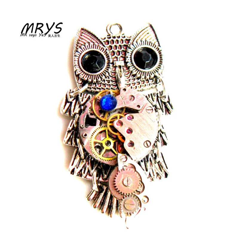 Jewelrysteampunk панк Сова механические Запчасти для часов шестеренка брошь булавки