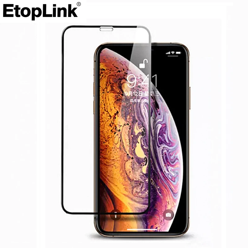 

ETOPLINK Tempered Glass For IPhone XS XS MAX Screen Tough Protector Protective Glass For Phone Scratch Proof Screen Protectors