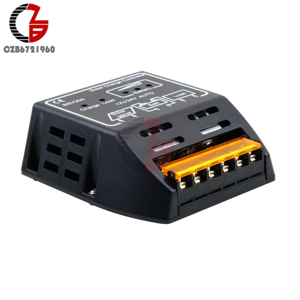 

20A 12V/24V Solar Panel Charge Controller Battery Regulator Safe Protection