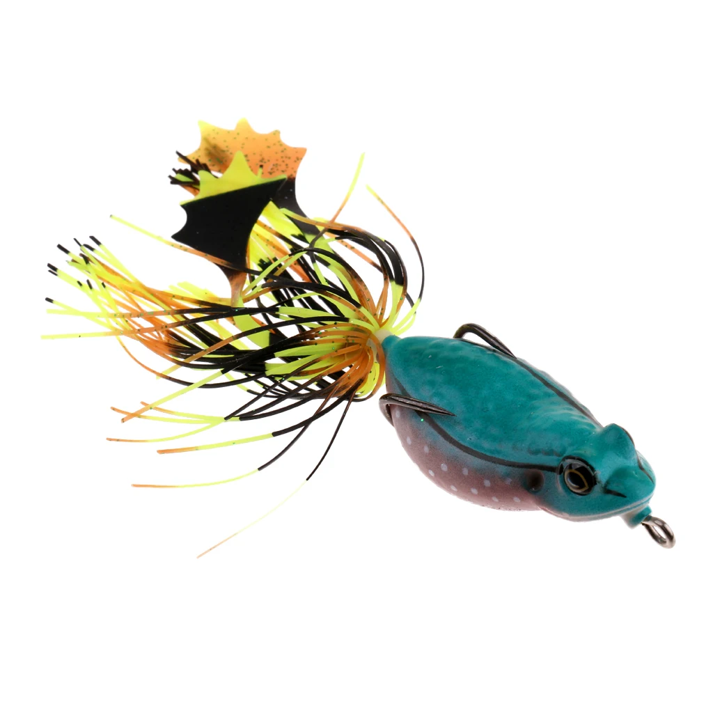 3D Frog Soft Fishing Lure Bait Floating Crankbaits Bass Pike Perch Catfish Snakehead Topwater Hollow Body Artificial Lures