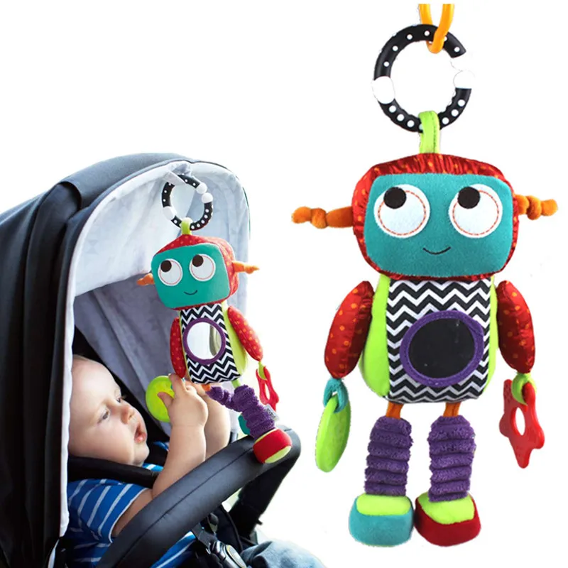 

Sozzy Baby Plush Mobile Musical Rattle Toys Android Robot Baby Handing Toys for 0-12 month Early Educational Toys Doll