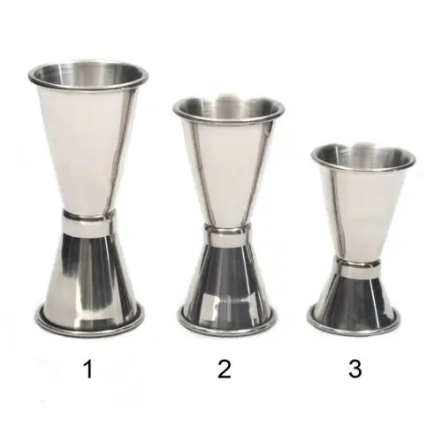 

HOT Jigger Double Shot Short Drink Spirit Stainless Steel Measuring Cup Cocktail Bar Party Wine Ounce Cup Glass