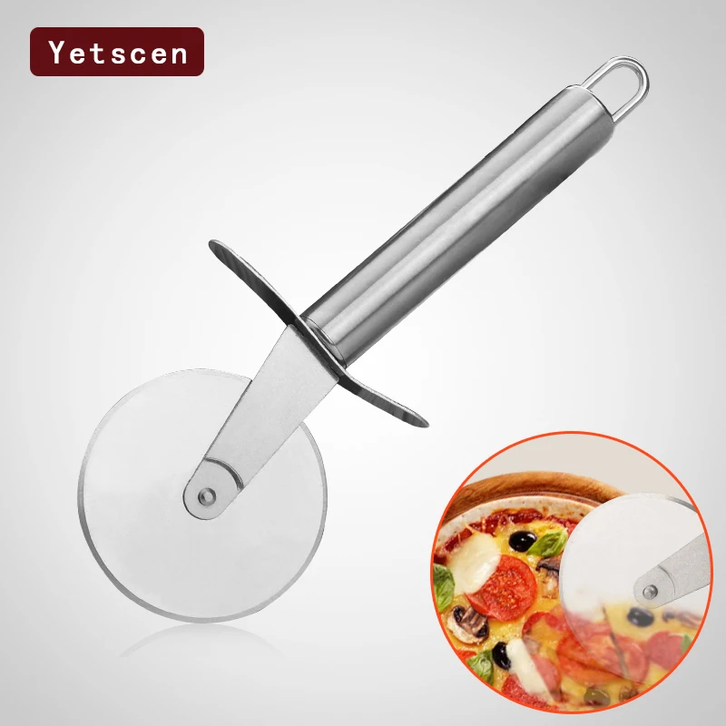 

Stainless Steel Pastry Pizza Pancake Pie Wheel Cutter Slicer Blade Food Cutter L