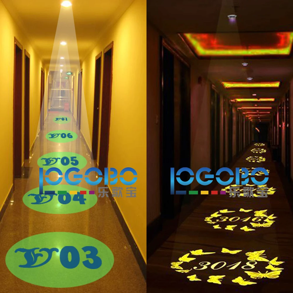 20 Вт светодиодный световой короб проектор для пользовательского стекла или металла Gobos плакаты узоры Логотип Gobo защитный набор светодиодный освещение