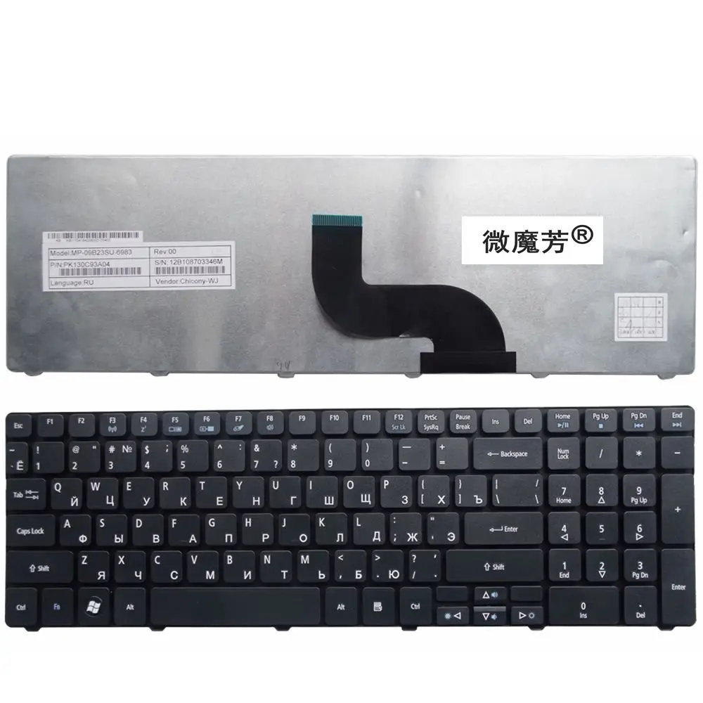 Русская клавиатура для acer Aspire 5745 5749 5800 5820 7235 7250 7251 7331 7336 7339 7535 SN7105A NSK-ALC0R RU Клавиатура ноутбука