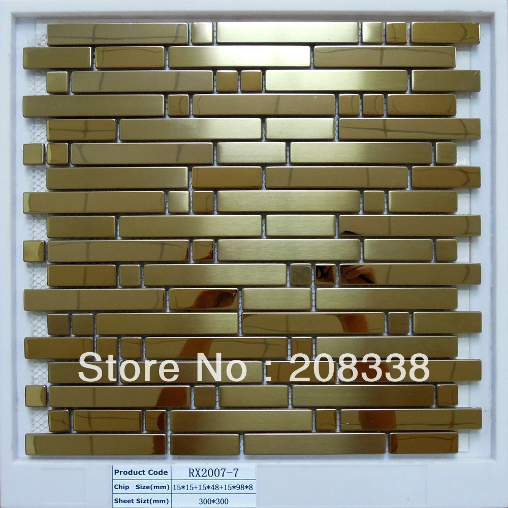 STAINLESS STEEL METAL TILE MOSAIC KITCHEN BACKSPLASH BATHROOM WALL 8MM