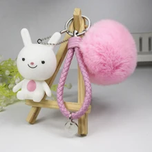 Buy CXZYKING Cute Cartoon Doll Fur Ball Figure Model Toys Car Keychain Bag Key Ring Jewelry For Women/Men Car Pendant Creative Gift Free Shipping
