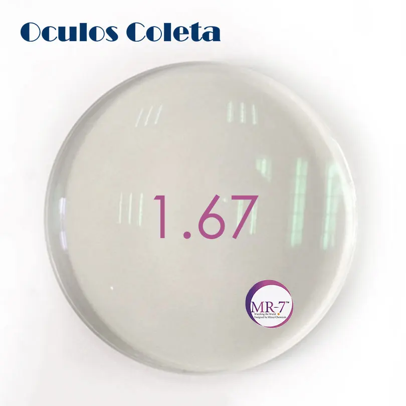 

1.67 High Cylinder Lenses for Myopia Hyperopic Astigmatism MR-7 Aspherical Resin Anti-reflective