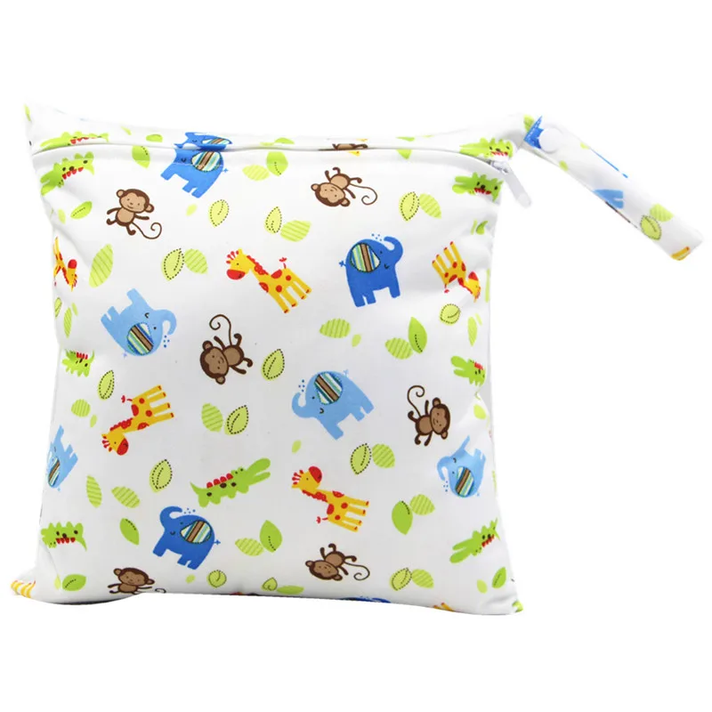 Милый детский подгузник, Сумка с принтом, водонепроницаемый, для путешествий, для беременных, маленькие Влажные Сумки для мамы, сумка для хранения коляски, мешок для мокрого мешка 28*30 см - Цвет: WB-AS13