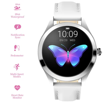 

Smart Watches for Women IP68 Heart Rate Monitor Pedometer Alarm Clock Bluetooth Watch with Blood Pressure for Android IOS