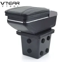 Vtear-caja de reposabrazos giratoria para Hyundai I30, apoyabrazos central de cuero, decoración de ABS, diseño interior, 2009