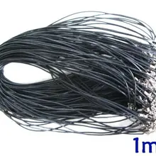 EMS/DHL 1 мм черный кожаный Цепочки и ожерелья Цепи 3 мм застежкой омар подходящий европейский 45 см# gj12