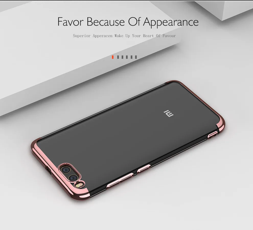 FLOVEME Luxury Plating TPU Silicon Phone Case For Xiaomi mi 6 Coque Gold Plated Ultra Slim Transparent Cover Case For Xiaomi mi6 (3)