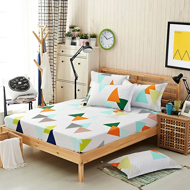 fashion printing fitted sheet twin size mattress cover for adults 100
