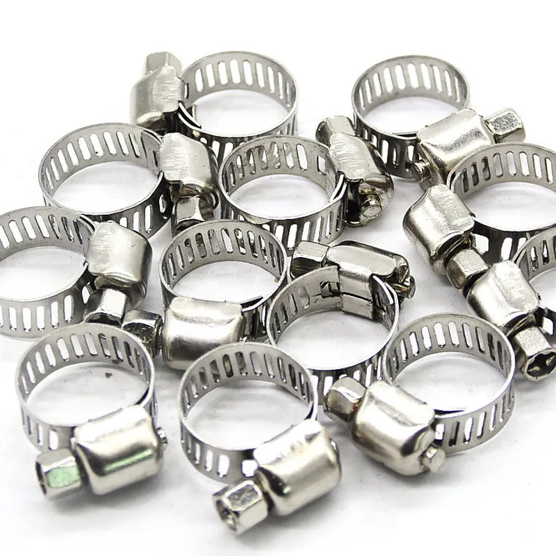 

10-16mm Stainless Steel Hose Clamps American Type Tube Pipe Clamps SKD88