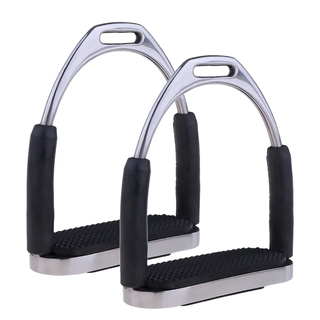 1Pair Stainless Steel Horse Saddle English Stirrups Horse Riding Accessories