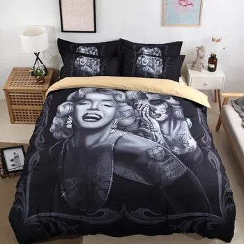 

Hot!Reactive printed bed set 3d bedding set queen twin size/bedclothes duvet cover pillowcase