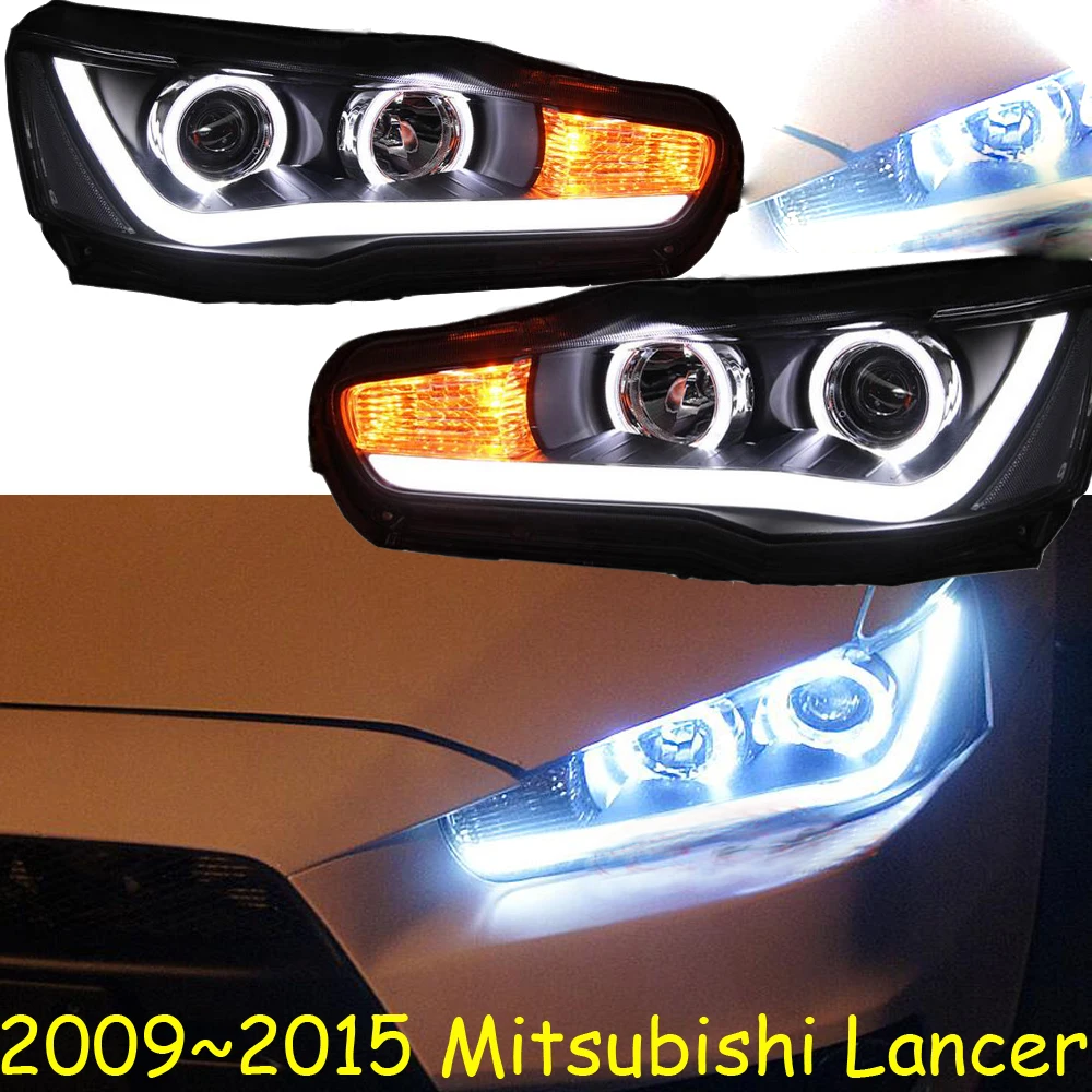 Автомобильный Стайлинг Головной фонарь для Lancer фары Lancer EX фара 2008~ год задний фонарь DRL H7 D2H Hid Angel Eye Bi Xenon луч