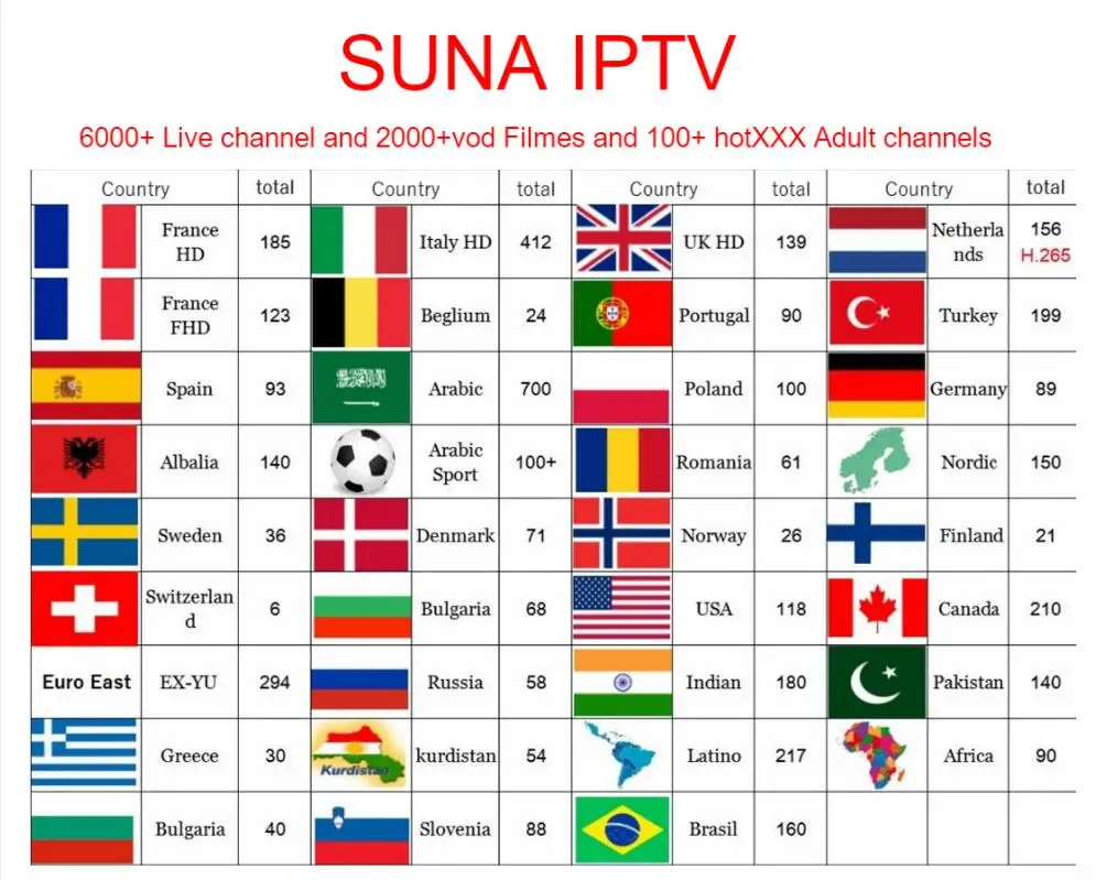 Franch ip tv Арабский испанский Великобритания взрослый Европа код IPTV 4000+ каналы для Android USB Wifi tv Box Франция пакет