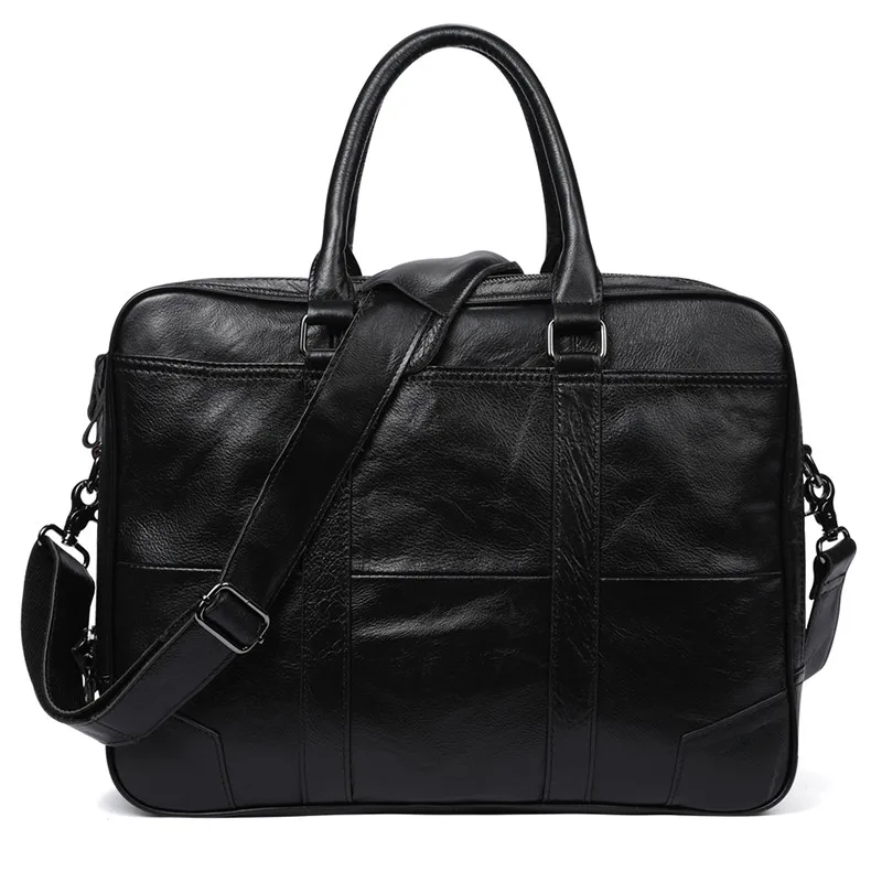 Nesitu старинные черный кофе первый слой из натуральной кожи Офисные мужские портфель 14 ''ноутбук человек сумки M6395