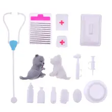 15pcs set Mini Plastic Puzzle Educational Toy Children Doctor Nurse Medical Pretend Role Play for Barbie