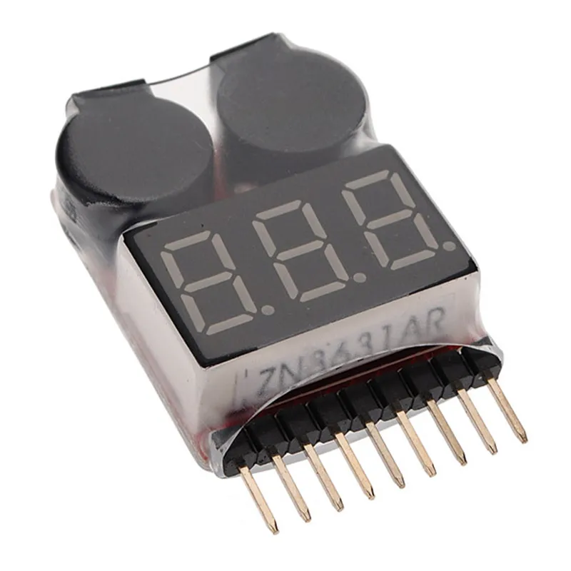 Монитор напряжения 1-8S Lipo/li-ion/Fe напряжение батареи 2в1 тестер низкого напряжения Звуковой сигнал 3,7-30 в 3,9 см x 2,4 см x 0,9 см