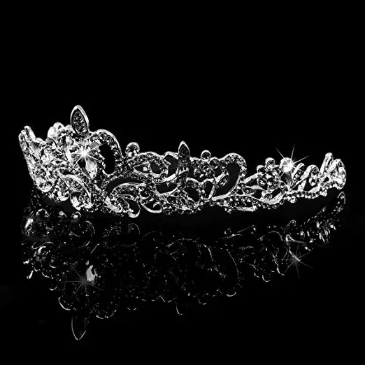 Rhinestone Jewelry Sets Necklace Pendant Tiaras Earrings For Women Pageant Wedding Crowns Bridal Hair Accessories (3)