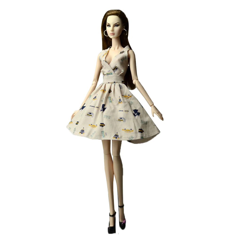 

NK 2019 Newest Doll Dress Beautiful Handmade Party Clothes Top Fashion Skirt For Barbie Noble Doll Best Child Girls'Gift 003H