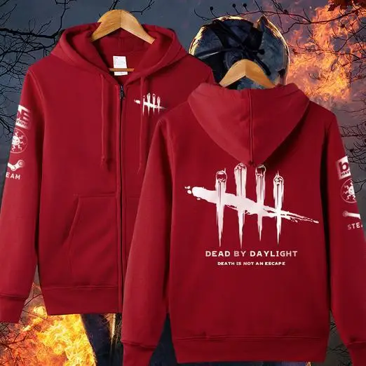 XXXXL размера плюс для мужчин и женщин игра Dead by Daylight толстовка на молнии Косплей куртка флисовое пальто Повседневный Кардиган толстовки