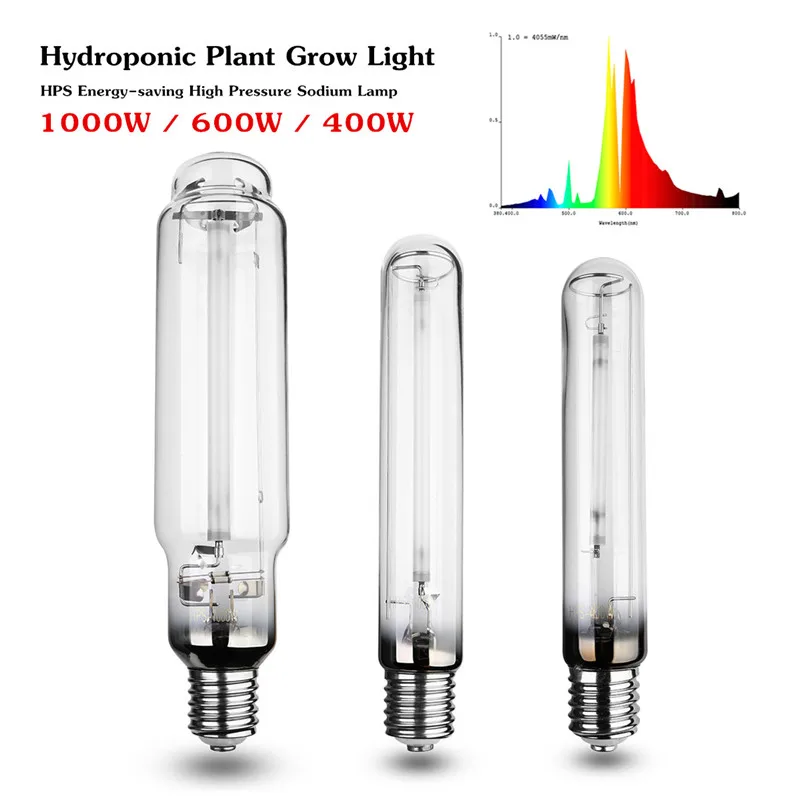 

Smuxi 400W 600W 1000W E40 23Ra HPS Plant Grow Lamp High Pressure Sodium Lamp Energy Efficient Long Service Life 23000 Hours