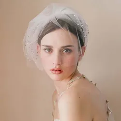 Short Bridal Hats Tulle Bride hats for Wedding Party Elegant Wedding Accessories In Stock