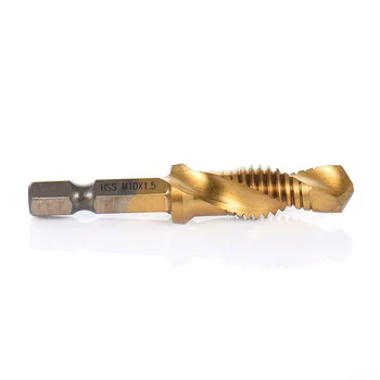 

6pcs Composite Taps Drill Bits Set M3-M10 Metric 1/4'' Shank Machine Power Tools QJS Shop