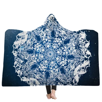 

SOFTBATFY Mandala Hooded Blanket Fleece Throw Blanket Dropshipping