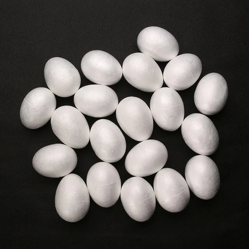 20PCS/lot 5.5CM White Foam Eggs Solid Modelling Polystyrene Styrofoam