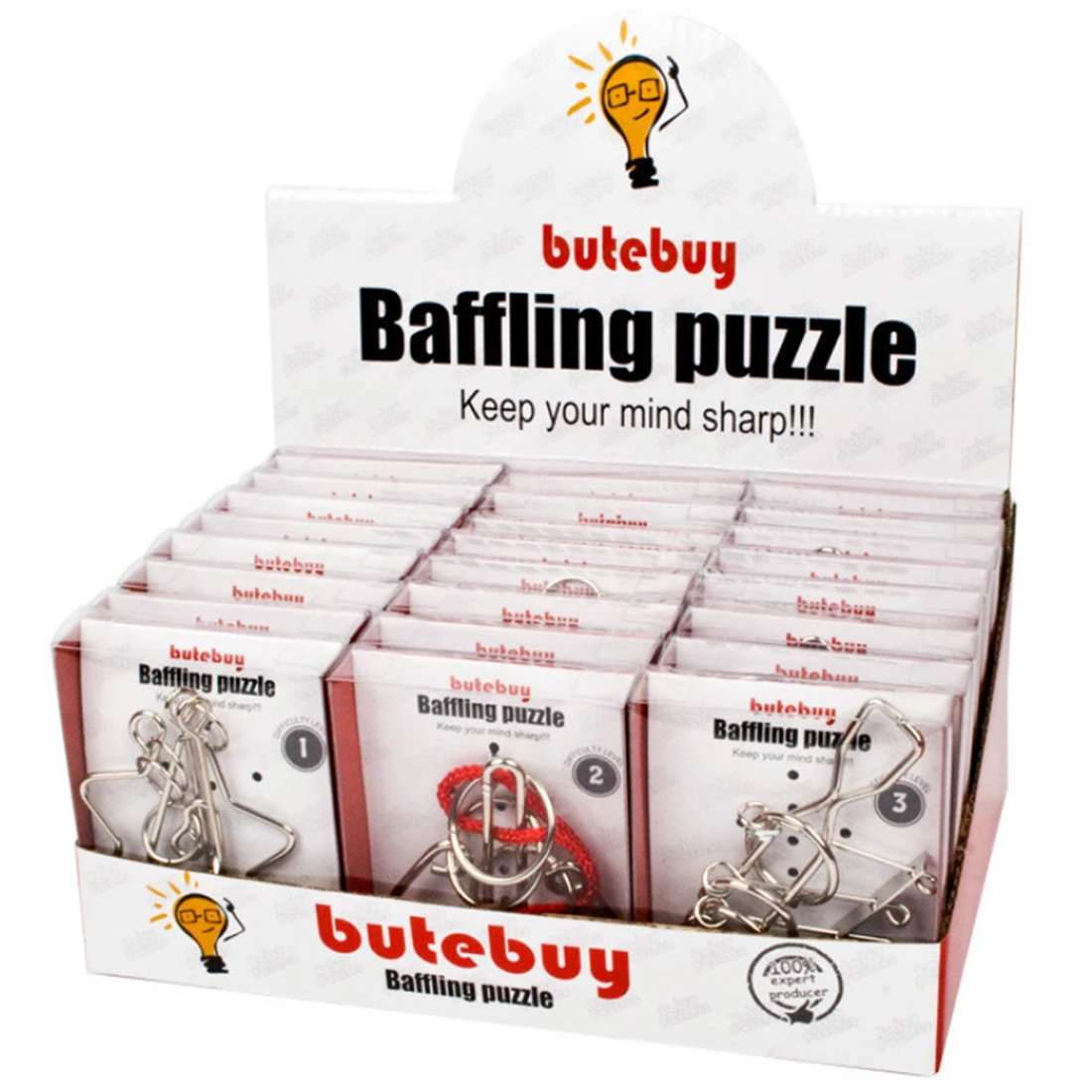 

24Pcs Metal Wire Puzzles Brain Teaser Intellectual Puzzle Wire Interesting IQ Mind Brain Teaser Puzzles for Children Adults