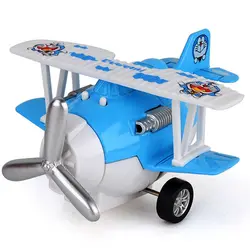 Детский мультфильм сплав модель самолета игрушки откатная имитация металлический самолет со светом мальчики девочки Обучающие игрушки в
