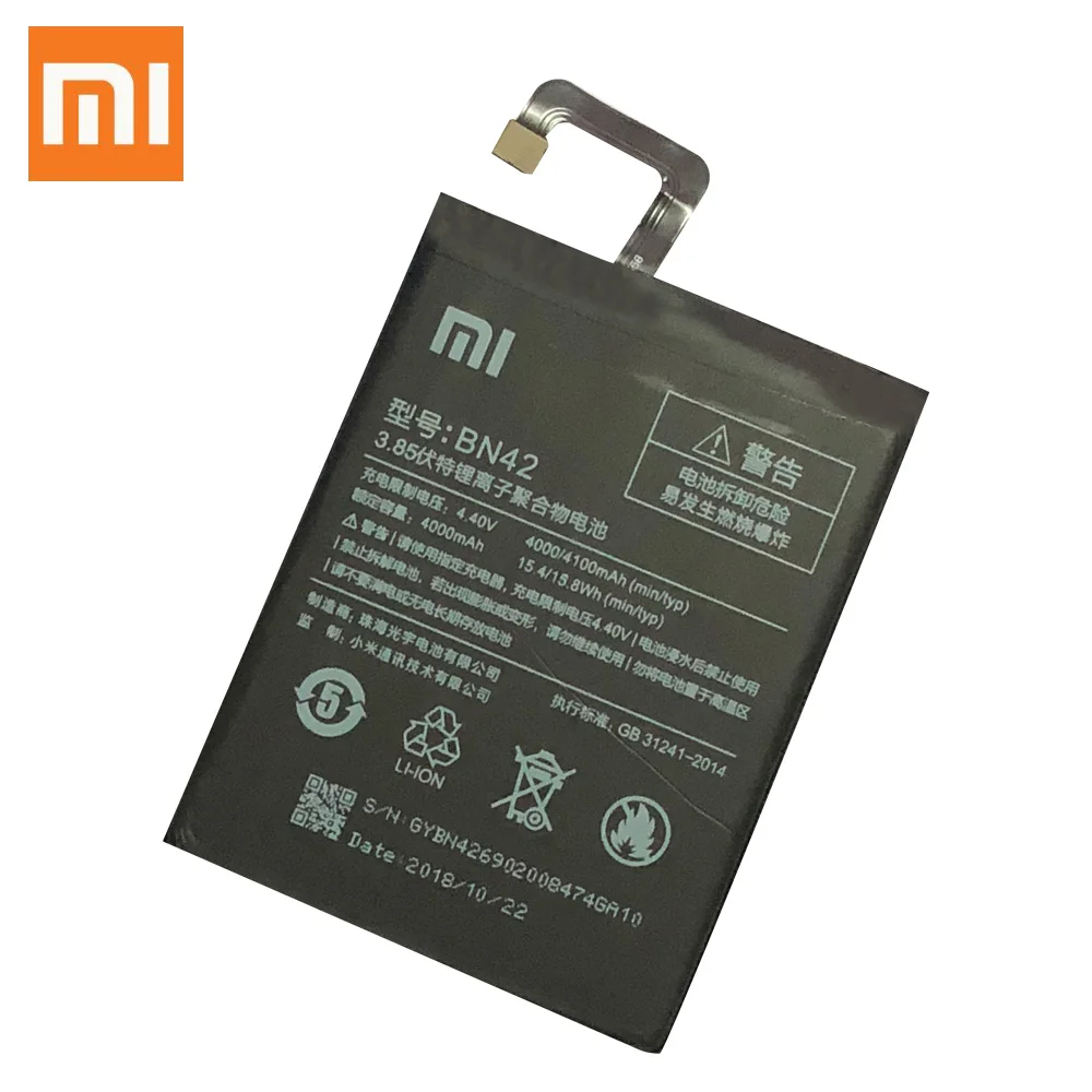 

Original Xiaomi BN42 Phone battery For xiaomi Redmi 4 Hongmi 4 2G RAM 16G ROM 4000mAh