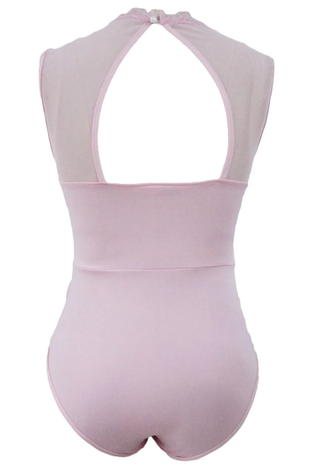 Pink-Lace-High-Neck-Cut-Out-Back-Bodysuit-LC32050-10-3