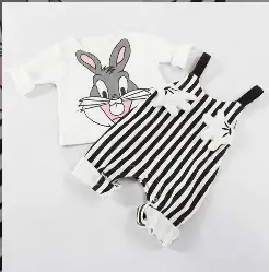 Одежда для маленьких мальчиков и девочек, комплект из двух предметов: нагрудник с пальмой + Милая футболка, весенне-осенний костюм с милым
