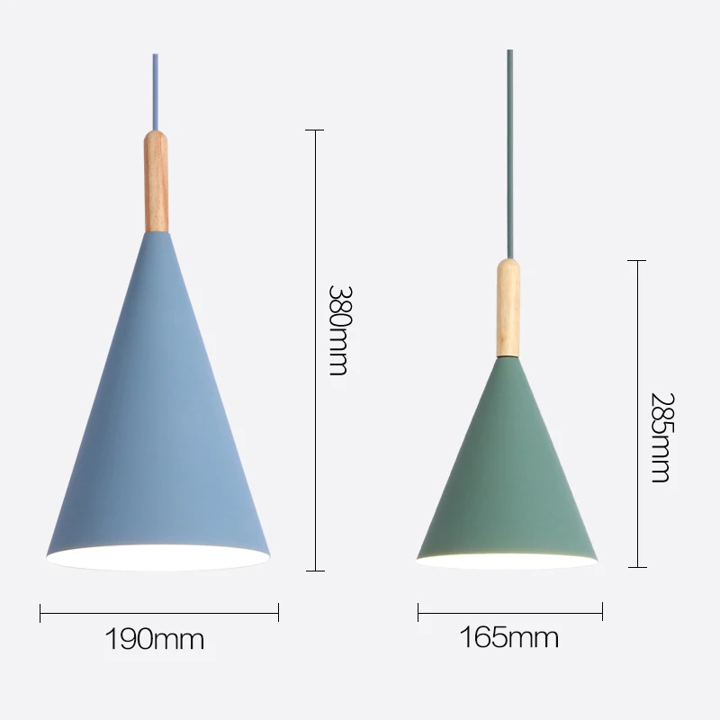 Скандинавский минималистичный подвесной светильник E27 деревянный подвесной светильник цветная лампа домашний Декор Светильник ing лампа столовая Бар витрина точечный светильник