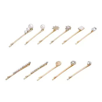 

11 Pcs hairpins Alloy Attractive Crystal Barrettes Decoration Bobby Pins Hair Clips Hairpin for Ladies Girls Women