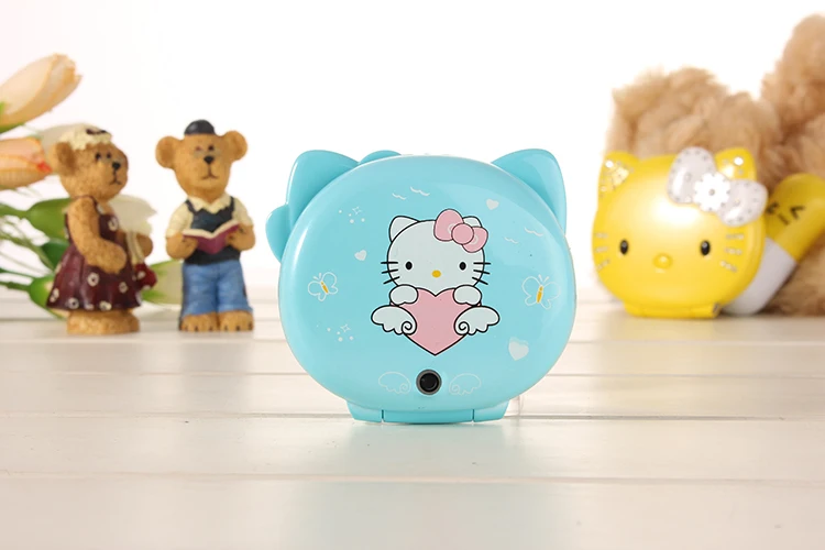 Hello Kitty флип Прекрасный милый мини мультфильм мобильный телефон для детей девочек дозвона вибрации низкого излучения
