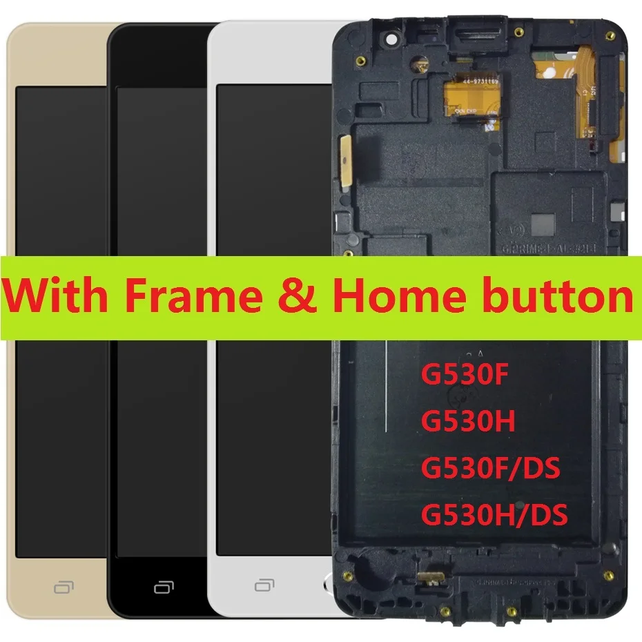 Продажа Для samsung Galaxy Grand Prime SM G530H G530H DS G530F DS сенсорный дигитайзер сенсор ЖК дисплей экран с рамкой кнопка Home + комплекты