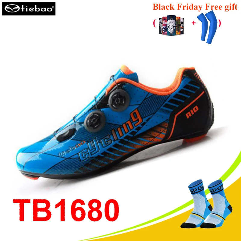 

Tiebao Carbon fibre cycling shoes road sapatilha ciclismo athletic rubber bands sneakers women zapatillas deportivas hombre