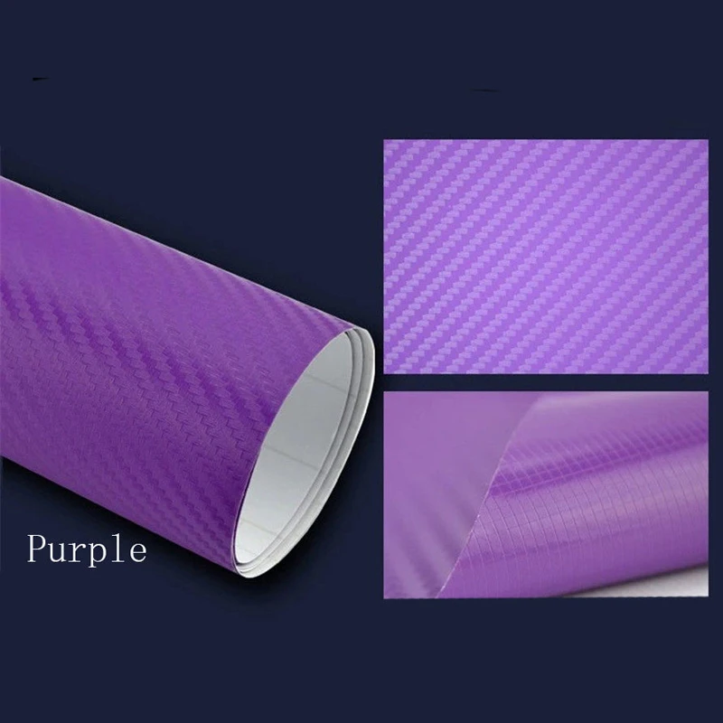 DIY 127*50cm 3D Waterproof Carbon Fiber Vinyl Car Wrap Sheet Roll Film Sticker Decal