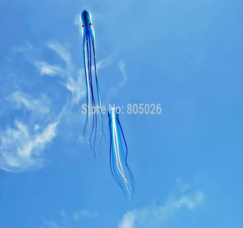 Высокое качество 15 М осьминог воздушный змей Мягкий тканевый воздушный змей прогулка в небе вэй кайт завод китайский кайт для продажи