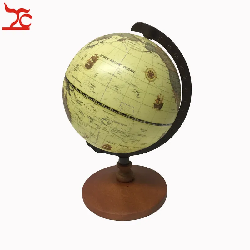 " Винтажный античный Настольный декоративный деревянный глобус, Карта мира, Глобус