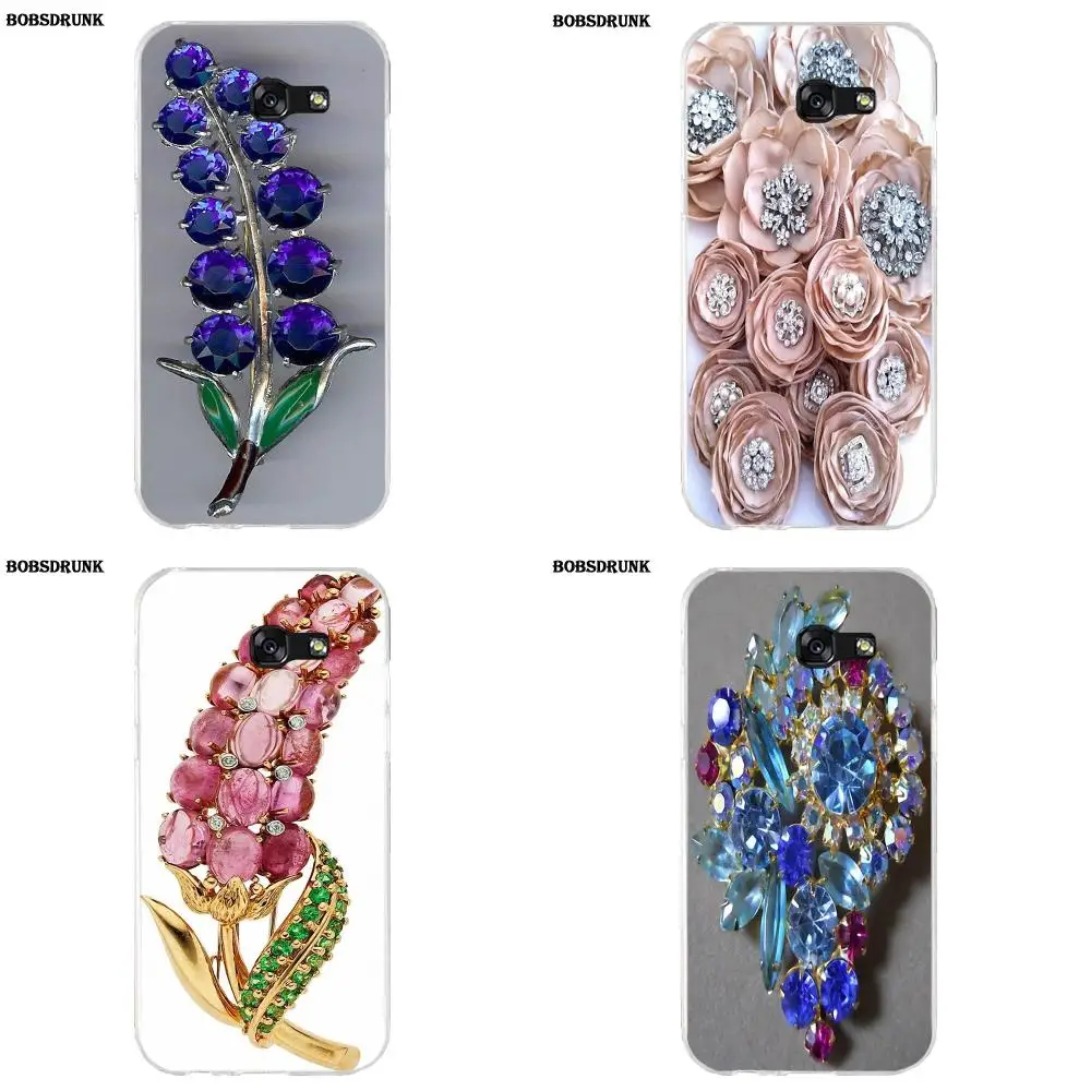 

EJGROUP For Samsung Galaxy A3 A5 A7 J1 J2 J3 J5 J7 2015 2016 2017 Soft Coque Case Bling Crystal Rhinestone Flower